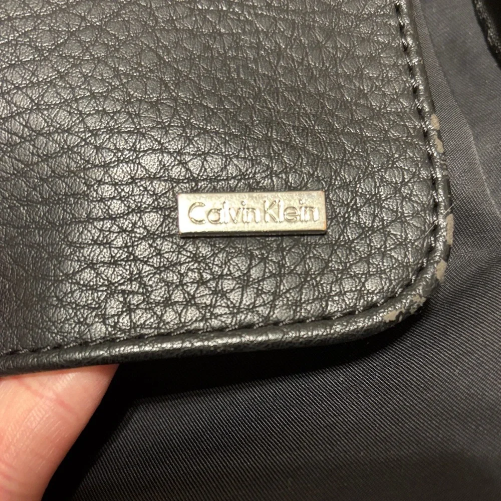 Calvin Klein Black Men's Backpack with Textured Front Flap